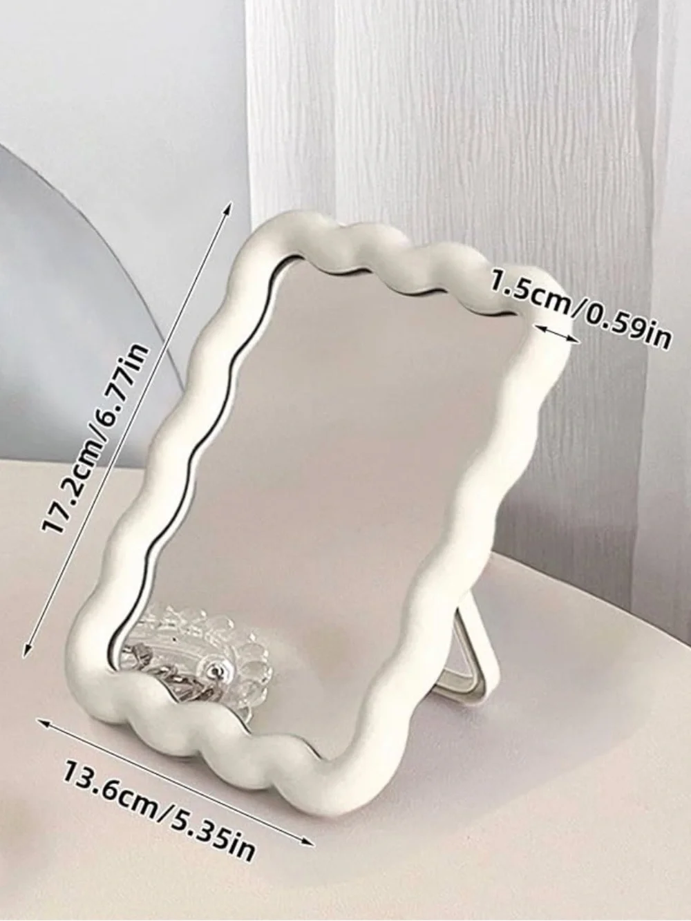Wave Shaped Vanity Makeup Mirror